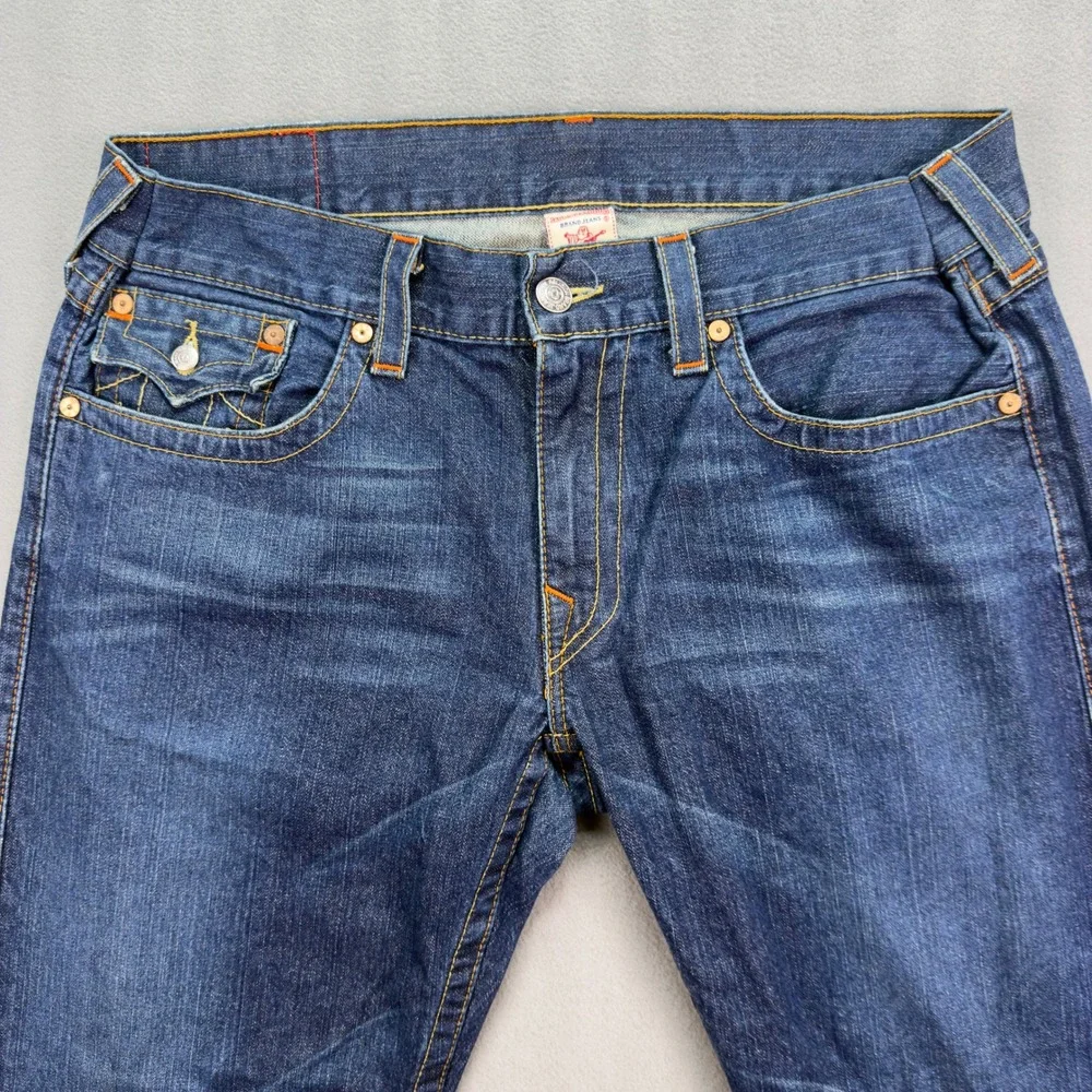 True Religion Billy Bootcut Jeans Size 38 Blue Denim Mens Pants
